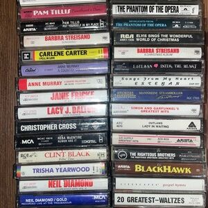 Lot Of 31  Country Music Cassettes  70’s & 80’s Vintage Great Condition GUC
